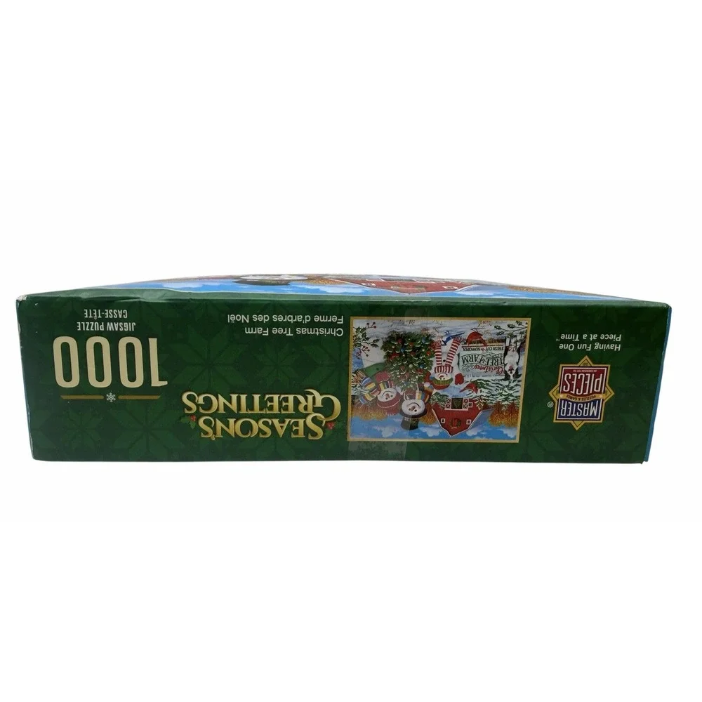 Lot of 2 Christmas 1000 Piece Jigsaw Puzzles MasterPieces & Dowdle
